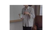 Women’s Striped Long Sleeve Polo Collar Shirt - Image 2