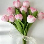 French Cream-Style Tulip Artificial Bouquet – Bridal Faux Flowers & Home Decor - Image 10
