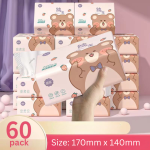 Douyin Trendy Large Flower Tissue Box (Full Box) - Affordable Household Paper Towels, Napkins, Baby Face Wipes, Toilet Paper Set - Image 3