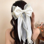 Elegant Jasmine Mesh Bow Hair Clip – Extra Large - Image 10