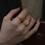 Tiger Eye Portrait Lace Ring for Women – Luxury Vintage Finger Ring - Image 3