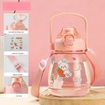 Internet celebrity big belly cup large capacity children's plastic water cup summer portable kettle student straw cup portable kettle customization - Image 11