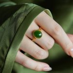 Natural Hetian Jade Green Cabochon Ring – Elegant Jade Ring - Image 6