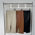 High-Waist Classic Leather Skirt for Women: Winter Mid-Length, Slimming Design with Hip-Covering Slit - Image 6