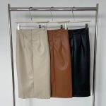 High-Waist Classic Leather Skirt for Women: Winter Mid-Length, Slimming Design with Hip-Covering Slit - Image 7