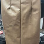 High-Waist Classic Leather Skirt for Women: Winter Mid-Length, Slimming Design with Hip-Covering Slit - Image 9