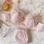Lolita Ball Innocence Soufflé Japanese Sweet Girl Lace Wireless Underwear Bra Set - Image 2