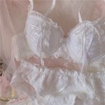 Lolita Ball Innocence Soufflé Japanese Sweet Girl Lace Wireless Underwear Bra Set - Image 9