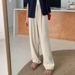 Korean Wide-leg drapey trousers, high-waisted, versatile loose, casual suit formal trousers - Image 4