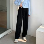 Korean Wide-leg drapey trousers, high-waisted, versatile loose, casual suit formal trousers - Image 5