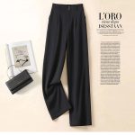 Korean Wide-leg drapey trousers, high-waisted, versatile loose, casual suit formal trousers - Image 8