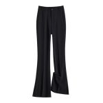 High-waisted loose slim fit versatile casual slit boot-cut suit pants - Image 7