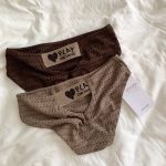 Pink sweet Maillards style letter lace knitted women's mid-waist underwear pure cotton breathable panty - Image 2