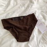 Pink sweet Maillards style letter lace knitted women's mid-waist underwear pure cotton breathable panty - Image 3
