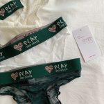 Pink sweet Maillards style letter lace knitted women's mid-waist underwear pure cotton breathable panty - Image 5