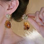 High-end retro coffee-colored earrings celebrity hot style temperament earrings - Image 2