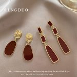 Retro Red Baroque Pearl Simple and High-end  Earrings for Women - Image 8