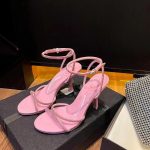 Rhinestone high-heeled new style hot solid color women's one-strap stiletto high heels - Image 6