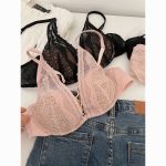 European Sexy Strappy Beautiful Back Thin Padded Bra Set  Lace-Up Underwear for Women - Image 10