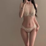 European Sexy Strappy Beautiful Back Thin Padded Bra Set  Lace-Up Underwear for Women - Image 17