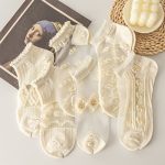 Japanese solid color crystal silk, thin, transparent mesh, shallow mouth, invisible boat socks - Image 7