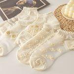Japanese solid color crystal silk, thin, transparent mesh, shallow mouth, invisible boat socks - Image 10