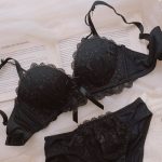Japanese sweet cream embroidered lace underwear push-up no wire bra set - Image 15