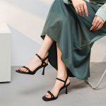 Simple style one-strap open toe sandals for women high heels stiletto not tiring your feet - Image 7