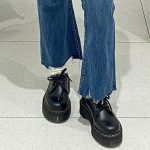 Thick-soled Martin black leather shoes retro British style jk platform lace-up Mary Jane shoes - Image 7