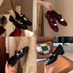 Mary Jane Flats - French Style Low Heel Buckle Shoes for Women - Image 3