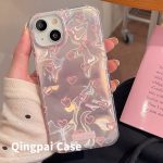 Pink Heart Ripple Texture iPhone Case – Premium INS Style for iPhone - Image 10