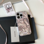 Pink Heart Ripple Texture iPhone Case – Premium INS Style for iPhone - Image 7