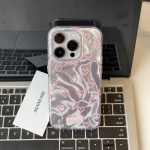 Pink Heart Ripple Texture iPhone Case – Premium INS Style for iPhone - Image 6