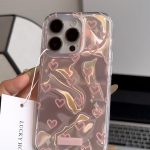 Pink Heart Ripple Texture iPhone Case – Premium INS Style for iPhone - Image 3