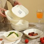 Light luxury bone disposal dish set for home use, small plate for bone waste, plastic snack dish for dried fruits and snacks, fruit platter. - Image 5