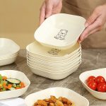 Light luxury bone disposal dish set for home use, small plate for bone waste, plastic snack dish for dried fruits and snacks, fruit platter. - Image 4