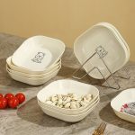 Light luxury bone disposal dish set for home use, small plate for bone waste, plastic snack dish for dried fruits and snacks, fruit platter. - Image 3