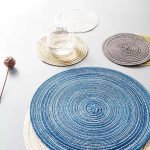 Woven placemats and coasters, heat insulation mats, ins-style Nordic kettle mats, household anti-scalding dish and bowl pads, Western dining table mats. - Image 2