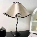 Petal Umbrella Table Lamp – Elegant Minimalist Aesthetic Night Light for Bedroom and Study - Image 3