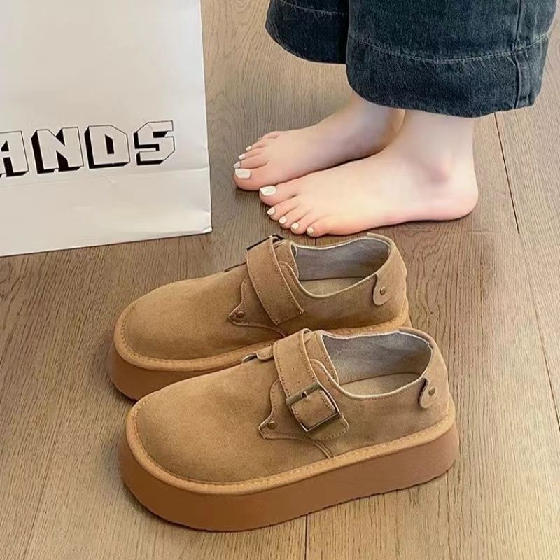 13374613295747774 Elevated Round-Toe Canvas Loafers - Classic Hepburn Style for Women - Image 1