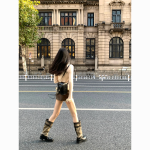 French Lace Patchwork Knit Top - Elegant Slim-Fit Sweater - Image 5