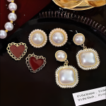 Pearl Stud Earrings Set - Unique Lightweight Luxury Design - Image 4