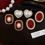 Pearl Stud Earrings Set - Unique Lightweight Luxury Design - Image 7