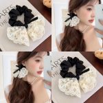 Sweet Lace Bow Hair Tie – Vintage Embroidered Korean Style - Image 7