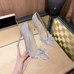 Silver Rhinestone Bow Wedding Heels – Pointed Toe Shoes for Women - Image 4