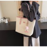 Large Canvas Tote Bag for Women – Stylish Shoulder Bag for Students & Commuters - Image 6