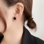 Titanium Steel Roman Numeral Stud Earrings – Niche Luxury Design, High-End Fashion Earrings - Image 9
