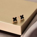 Titanium Steel Roman Numeral Stud Earrings – Niche Luxury Design, High-End Fashion Earrings - Image 3