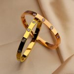 Titanium Steel Non-Fading Rhinestone Bracelet for Women – Rose Gold Oval Design, Trendy Ins Accessory - Image 8