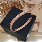 Titanium Steel Non-Fading Rhinestone Bracelet for Women – Rose Gold Oval Design, Trendy Ins Accessory - Image 3